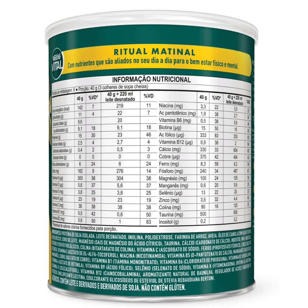 Nestlé Vital Ritual Matinal Suplemento Alimentar 360g